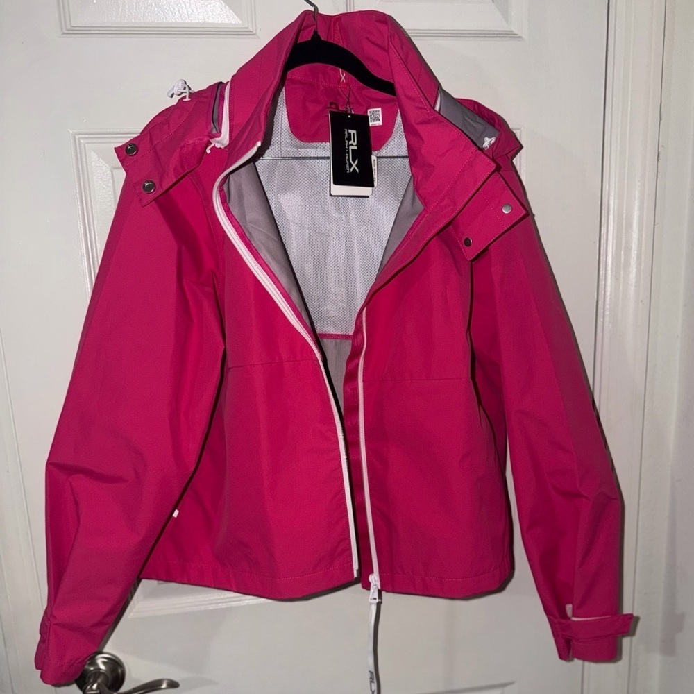 RLX Ralph Lauren Pink Golf Jacket Women’s Large NWT Performance Outerwear